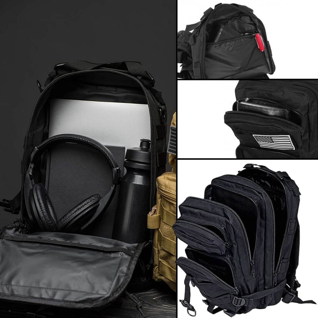 Mochila Táctica Militar Negra 30L