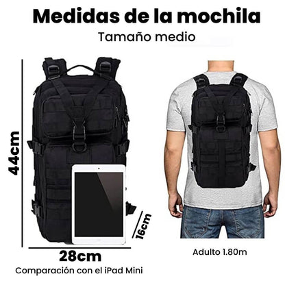 Mochila Táctica Militar Negra 30L